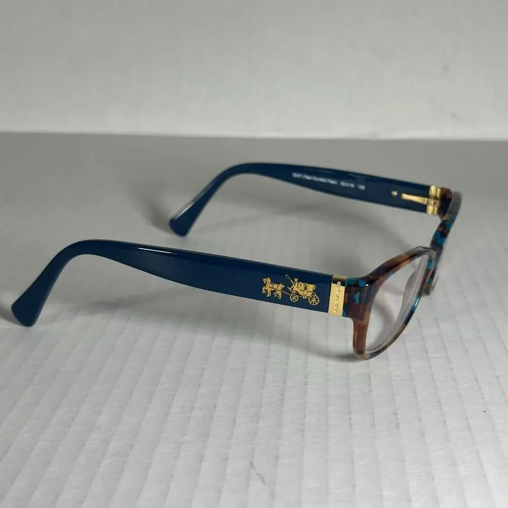 Coach HC6078 Eyeglasses Frames Teal Confetti 52-16-135 Women